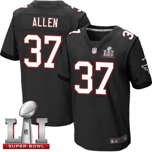 Nike Falcons #37 Ricardo Allen Black Alternate Super Bowl LI 51 Men's Stitched NFL Elite Jersey